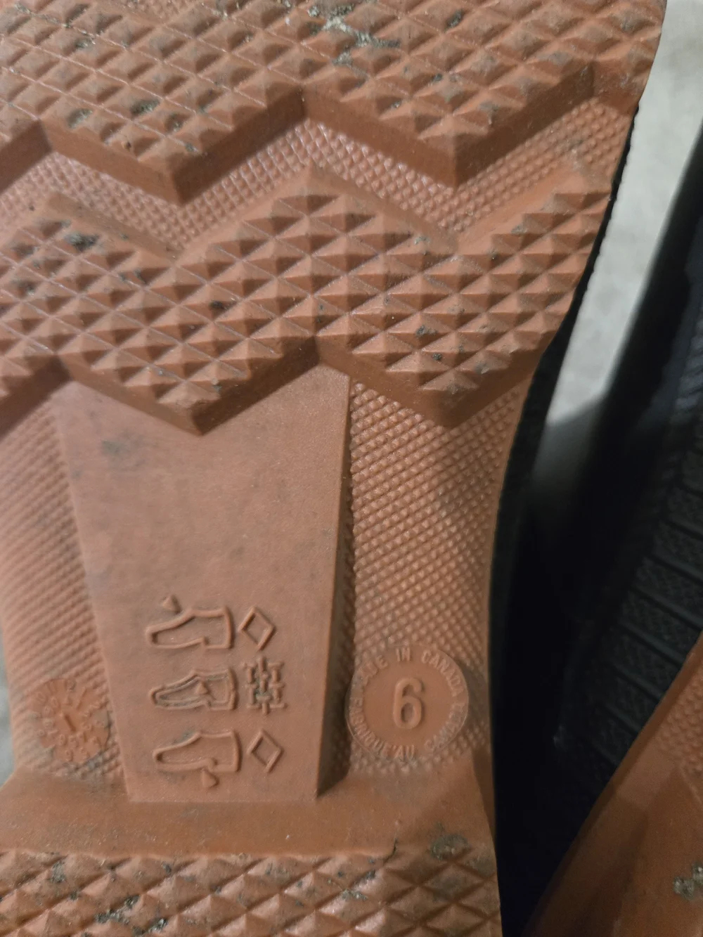 Black Rubber Rain Boots with Brown Soles